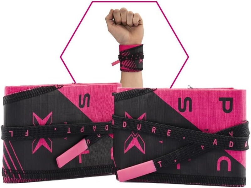 PICSIL Adjustable Wrist Support, Premium Fabric Weightlifting and Yoga Sweat Bands for Gym, for Women and Men, 1 Pair - Image 1